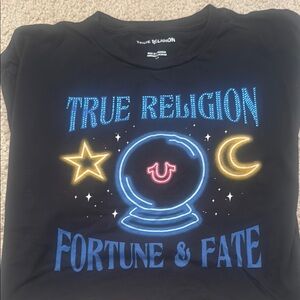 True Religion Black Mystical Short Sleeve Tee